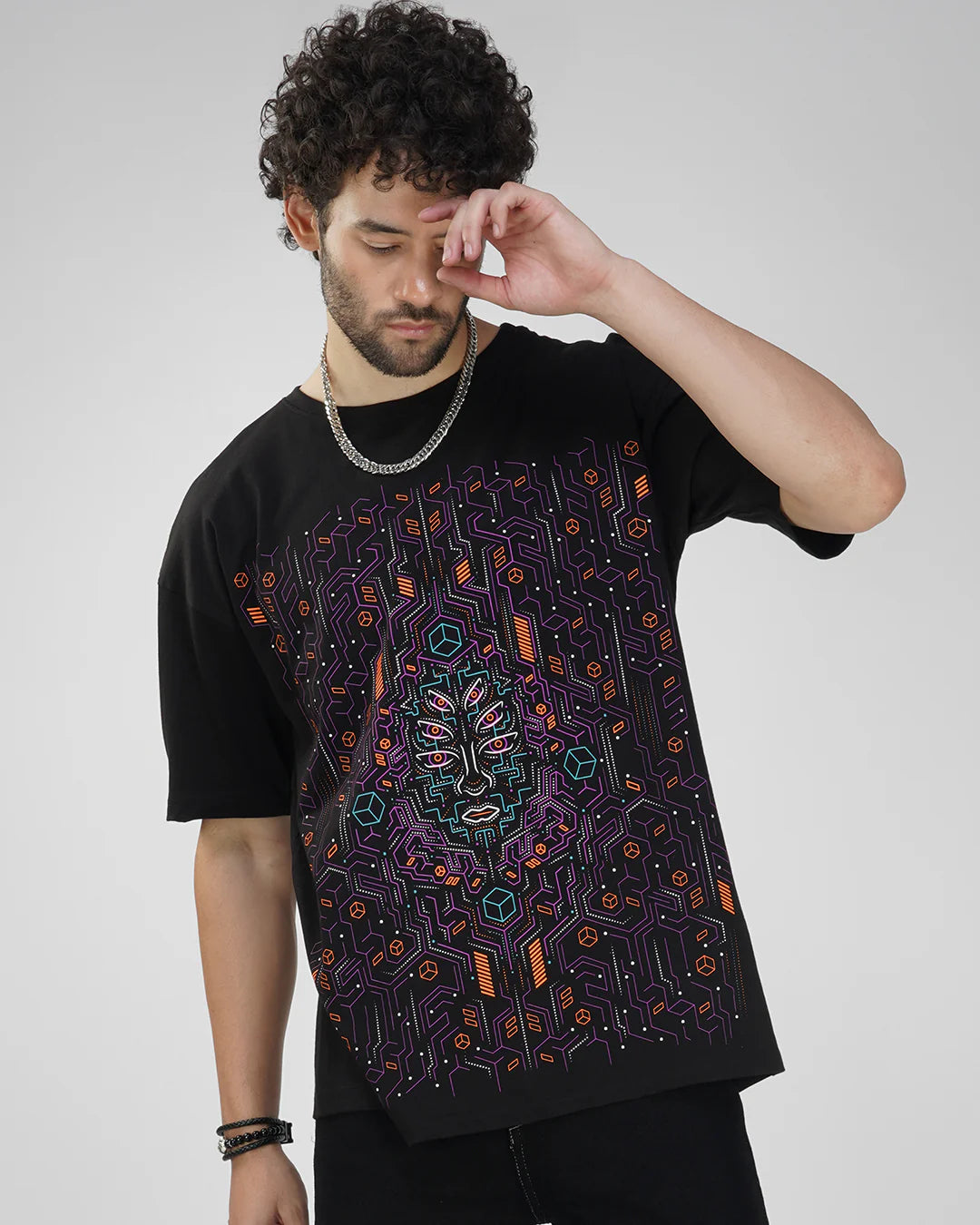 Modular Frequency | UV Light Reactive & Glow In Dark | Oversized T-Shirt