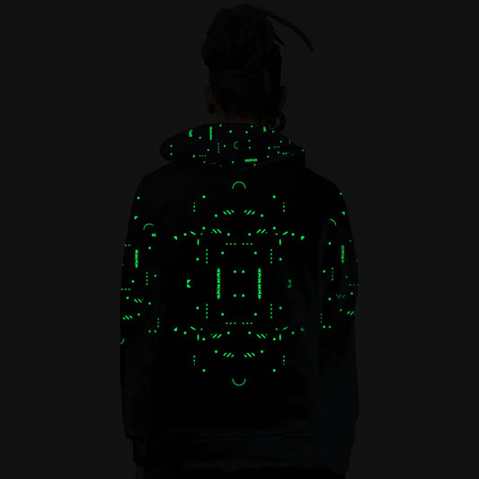 Pincode Glow In The Dark Cotton Hoodie