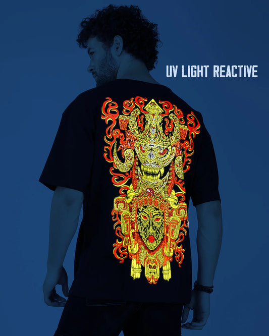 Macabra Queen | UV Light Reactive & Glow In Dark | Oversized T-Shirt