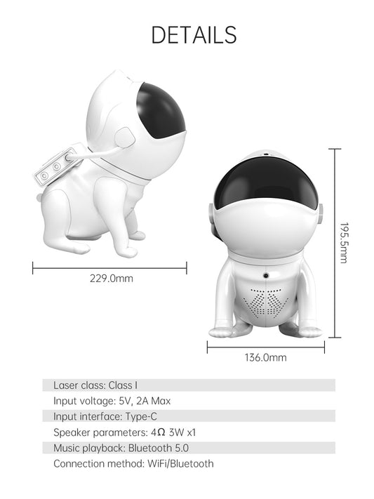 Space Dog Starry Sky Light