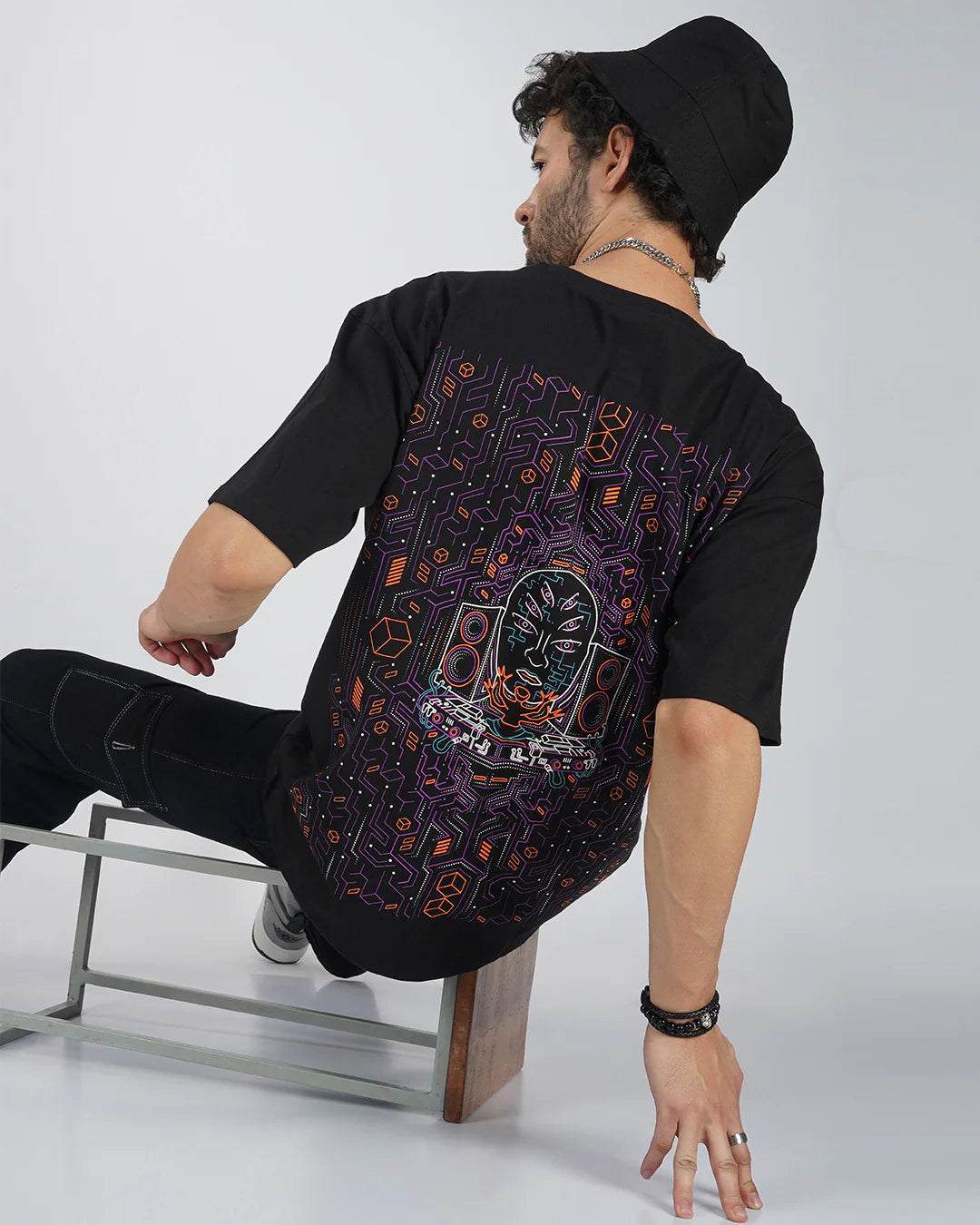 Modular Frequency | UV Light Reactive & Glow In Dark | Oversized T-Shirt