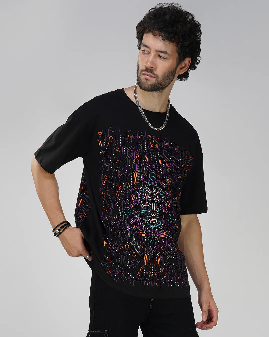Modular Frequency | UV Light Reactive & Glow In Dark | Oversized T-Shirt