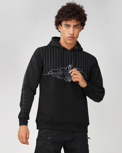 Chalo Kasol | Pullover Cotton Hoodie UV Light Reactive