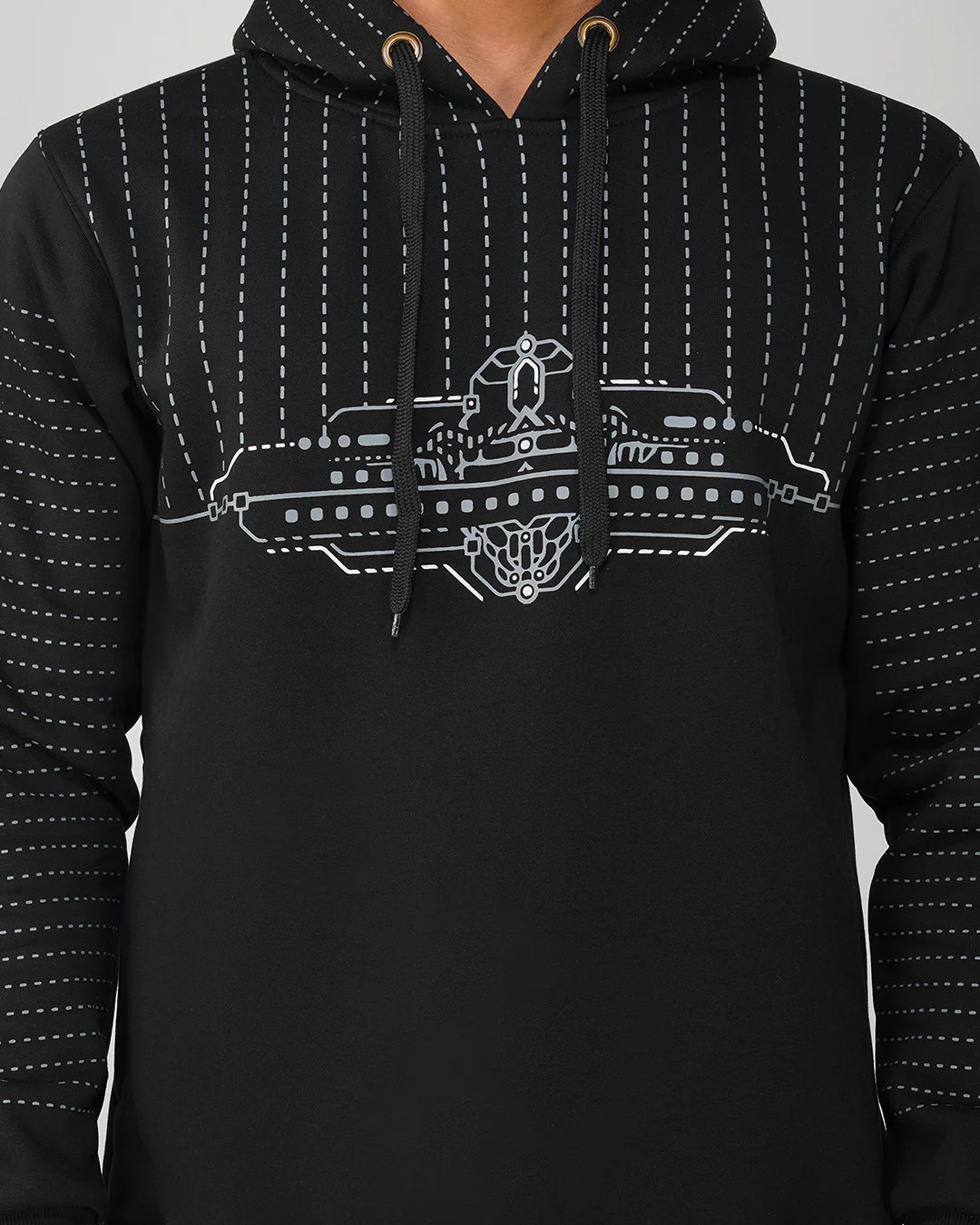 Chalo Kasol | Pullover Cotton Hoodie UV Light Reactive