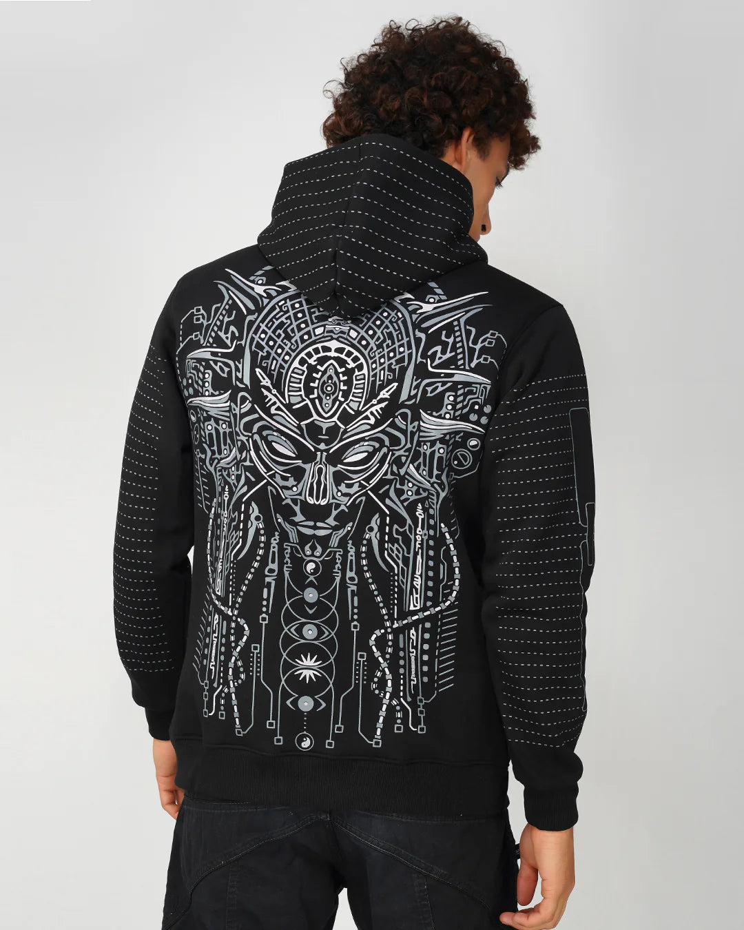Chalo Kasol | Pullover Cotton Hoodie UV Light Reactive