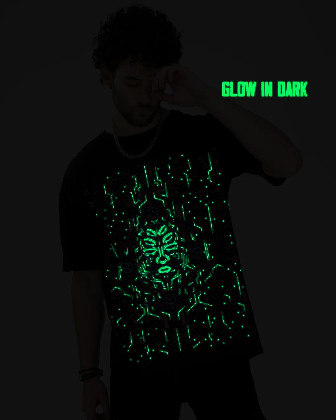 Modular Frequency | UV Light Reactive & Glow In Dark | Oversized T-Shirt