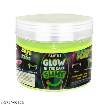 Greenish Glow in the Dark Toy Slime Magical Slime Set Kit for Kids Girls Boys Scented Magic Toy Slime Slime Gel Jelly Putty Set Toys Slime Kit for Kids Boys Girls Clay Slime-200 gm Slime Toy Pack of 1