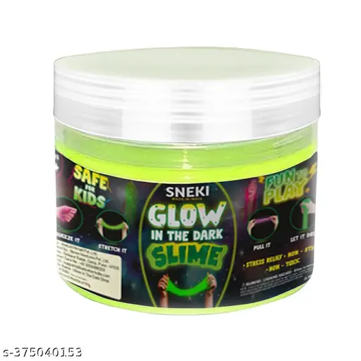 Greenish Glow in the Dark Toy Slime Magical Slime Set Kit for Kids Girls Boys Scented Magic Toy Slime Slime Gel Jelly Putty Set Toys Slime Kit for Kids Boys Girls Clay Slime-200 gm Slime Toy Pack of 1