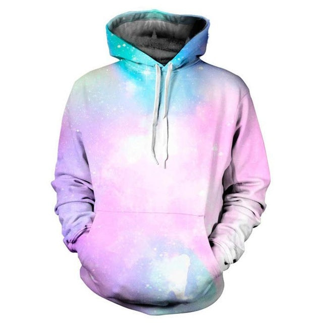 Galaxy Space 3D Men's Sweatshirt