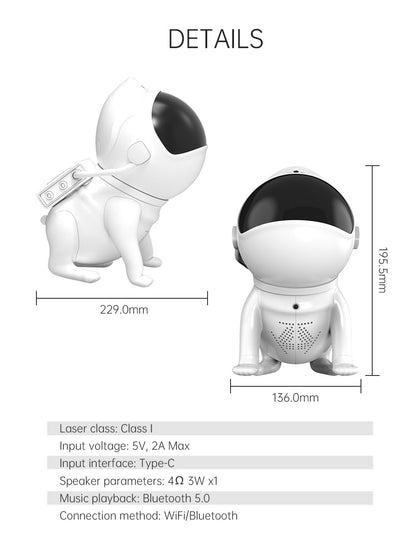 Space Dog Starry Sky Light