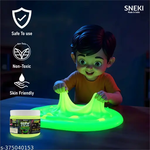 Greenish Glow in the Dark Toy Slime Magical Slime Set Kit for Kids Girls Boys Scented Magic Toy Slime Slime Gel Jelly Putty Set Toys Slime Kit for Kids Boys Girls Clay Slime-200 gm Slime Toy Pack of 1