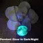 Trending Romantic Glow In The Dark Rising Blue Moon Handmade Crystal Glass Dome Lunar Eclipse Alloy Pendant Necklace With Chain