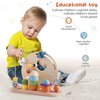 Children's Puzzle Space Planet Theme Bead Toys