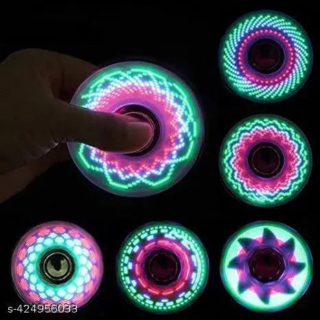 LED Flash Light Various Glow Patterns in The Dark Stress Relief Spinner (Multicolor)