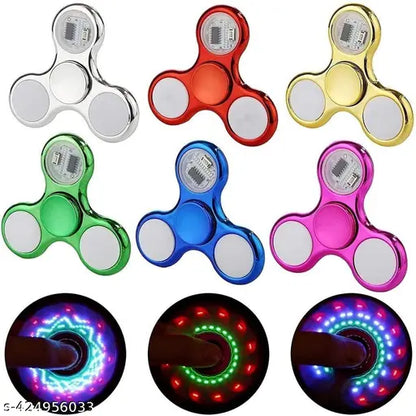 LED Flash Light Various Glow Patterns in The Dark Stress Relief Spinner (Multicolor)