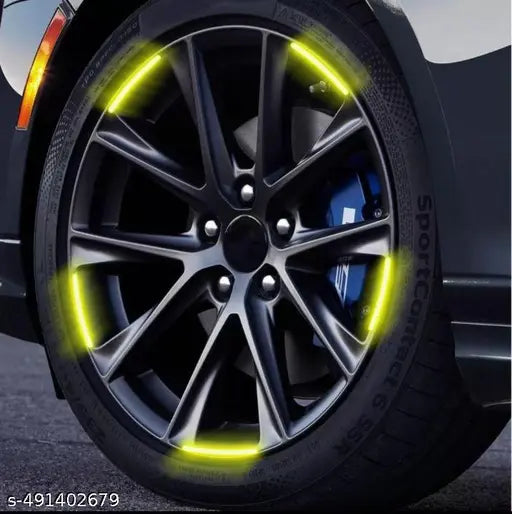 Glow in The Dark Reflective Rim Stickers – 20PCS Night Safety Tape for Cars, Bikes, Motorcycles, Bicycles, Trucks – Universal Wheel Decoration
